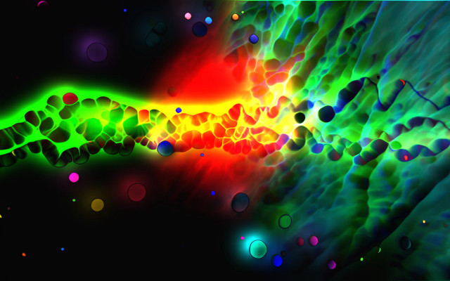 Colorful abstract bubbles dark space free wallpaper for desktop - medium preview image