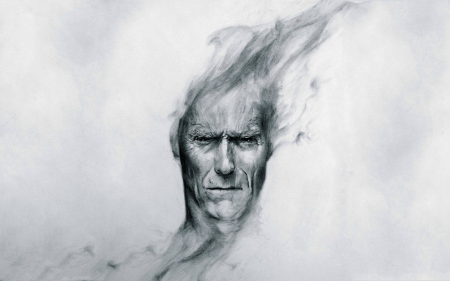 Old man cigarette smoke hyperrealism free wallpaper for desktop - medium preview image