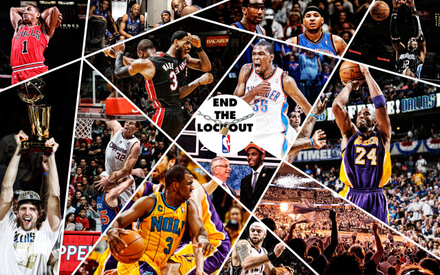 Basketball collage fans stadium banner free wallpaper for desktop - medium preview image
