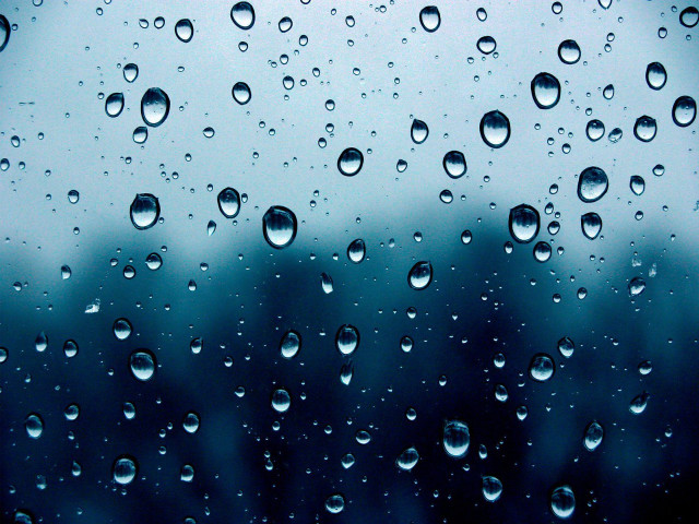 Window rain drops blue sky free wallpaper for desktop - medium preview image