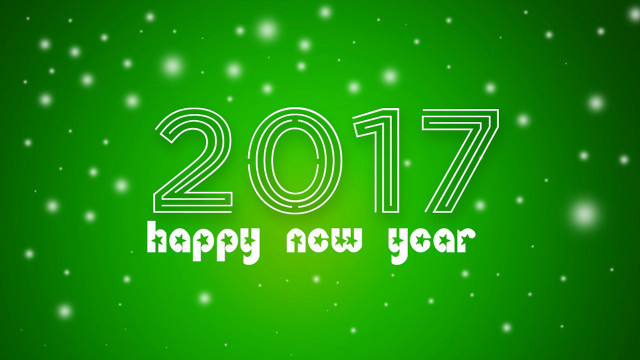 Green background happy new year free wallpaper for desktop - medium preview image