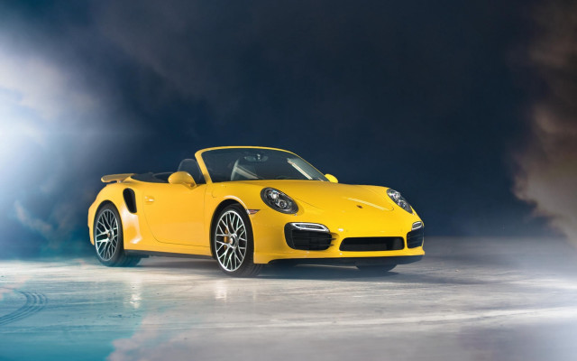 Yellow sports car dark room #19 free wallpaper for desktop - medium preview image
