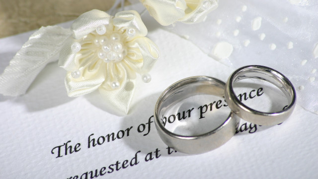 Wedding rings flower paper marriage free wallpaper for desktop - medium preview image