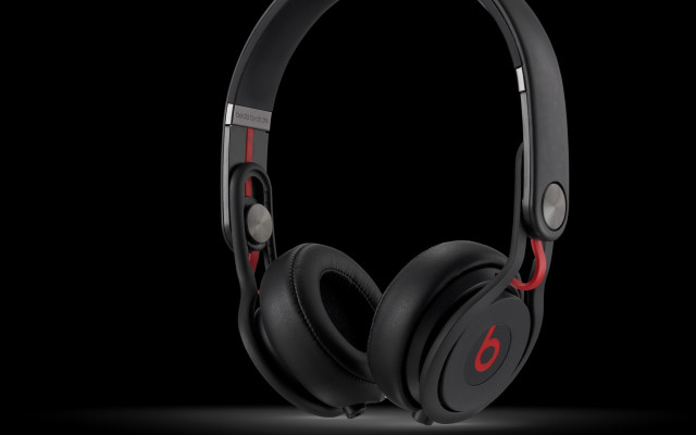 Beats headphones black background red #2 free wallpaper for desktop - medium preview image