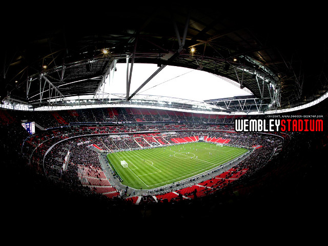 Wembley stadium soccer field view free wallpaper for desktop - medium preview image