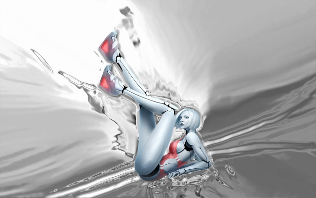 Water nude woman digital abyssal free wallpaper for desktop - medium preview image