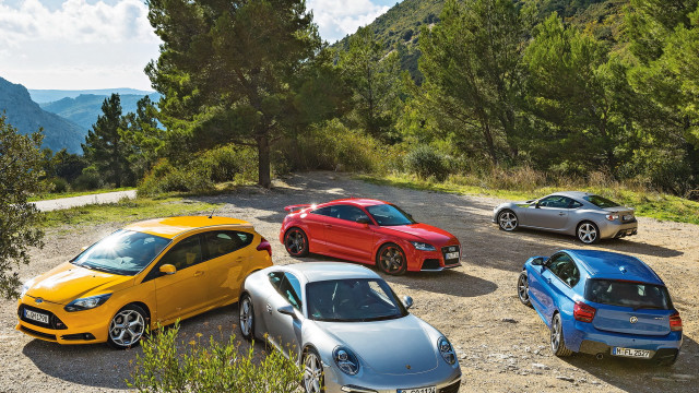 Colored cars mountain parking lot free wallpaper for desktop - medium preview image