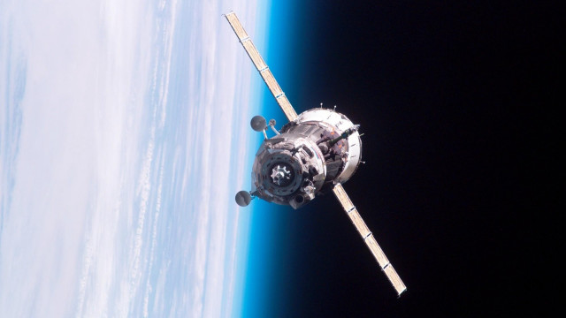 Satellite earth blue background white free wallpaper for desktop - medium preview image