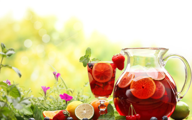 Fruit punch blueberry strawberry watermelon free wallpaper for desktop - medium preview image