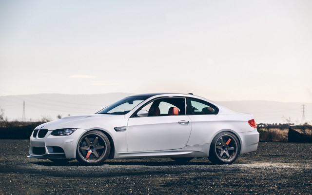 White car dirt road mountains free wallpaper for desktop - medium preview image
