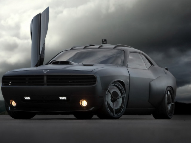 Car hood up lights cloudy free wallpaper for desktop - medium preview image