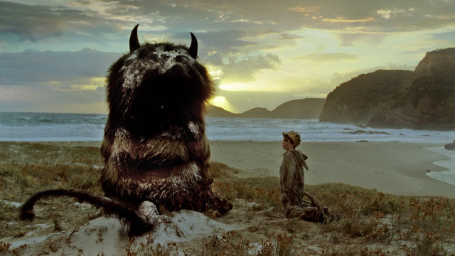 Man woman beach giant animal free wallpaper for desktop - medium preview image