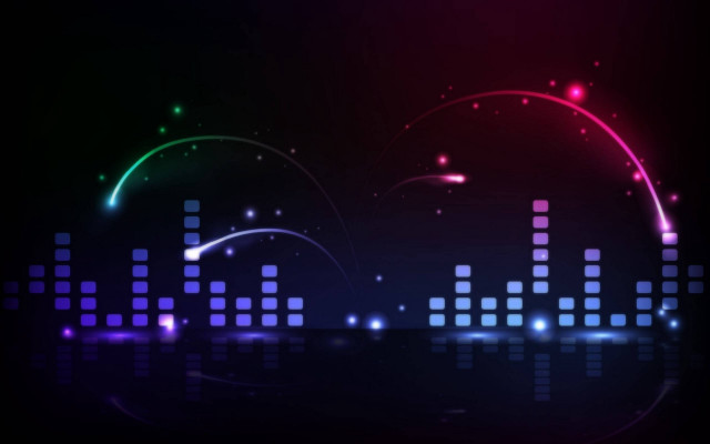 Colorful city skyline neon light free wallpaper for desktop - medium preview image