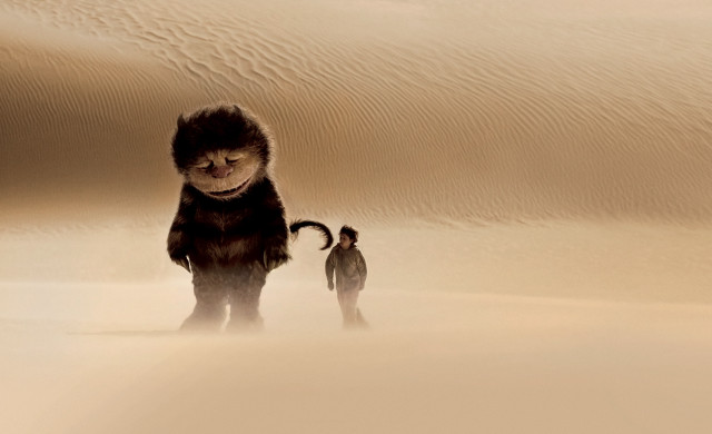 Desert man monkey sand dunes free wallpaper for desktop - medium preview image