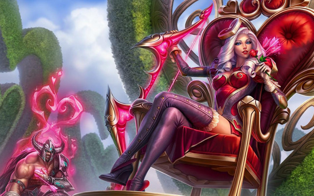 Woman demon armor apple fantasy free wallpaper for desktop - medium preview image