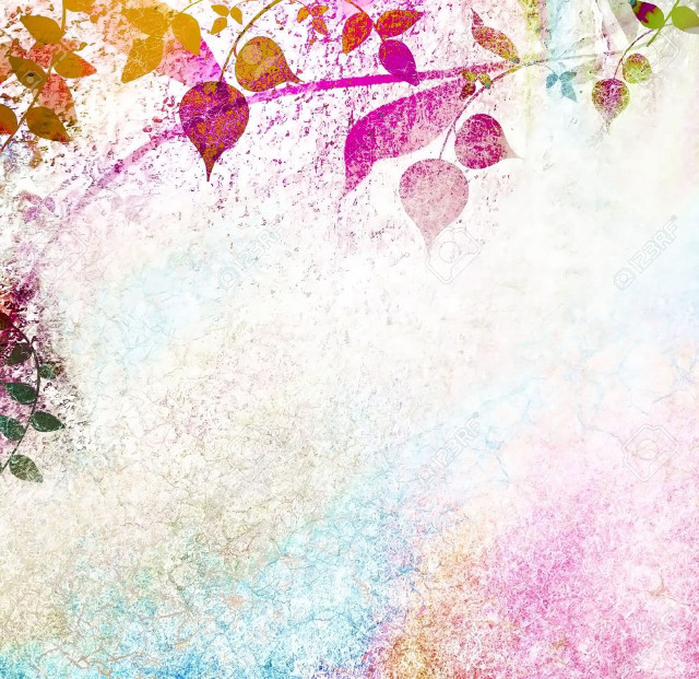 Leaves on pink background painting free wallpaper for tablet - medium preview image