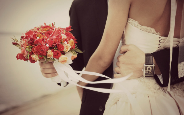 Bride groom flower bouquet camera free wallpaper for desktop - medium preview image