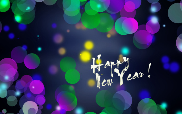 Happy new year bokeh background free wallpaper for desktop - medium preview image