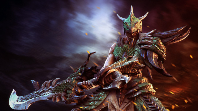 Armor sword demon horns claws free wallpaper for desktop - medium preview image