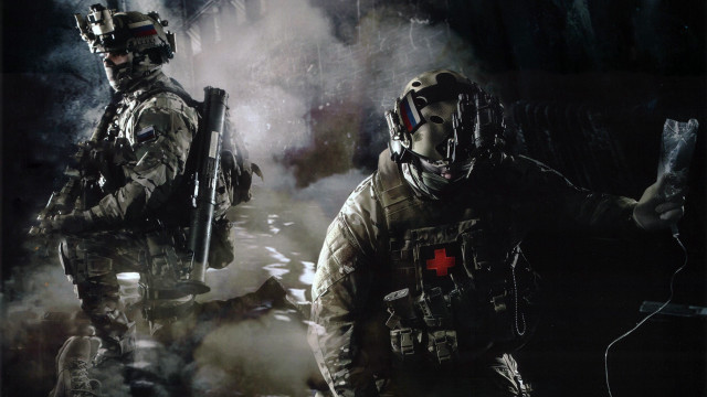 Soldiers camouflage smoke fog tunnel free wallpaper for desktop - medium preview image