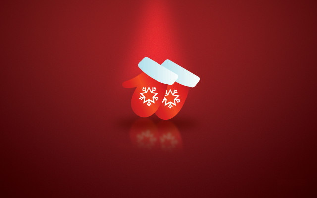 Red mittens snowflakes reflection lyco free wallpaper for desktop - medium preview image