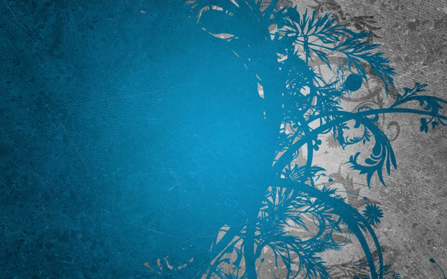 Blue abstract plant star night free wallpaper for desktop - medium preview image