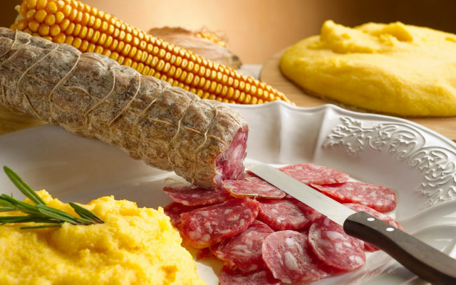 Food corn potatoes meat pastel free wallpaper for desktop - medium preview image