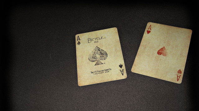 Ace cards black background white free wallpaper for desktop - medium preview image