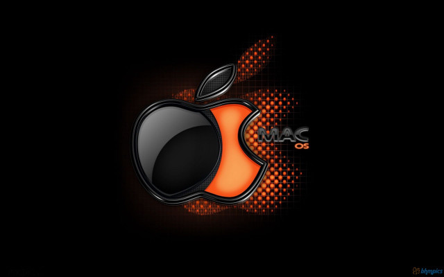 Apple orange background computer art free wallpaper for desktop - medium preview image