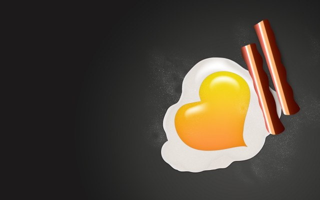 Fried egg chopsticks heart plate free wallpaper for desktop - medium preview image