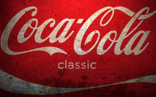 Coca cola sign red background free wallpaper for desktop - medium preview image