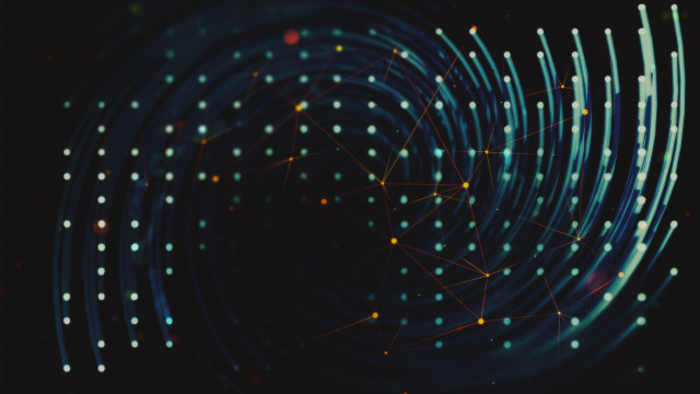 Spiral lines dots night sky free wallpaper for desktop - medium preview image