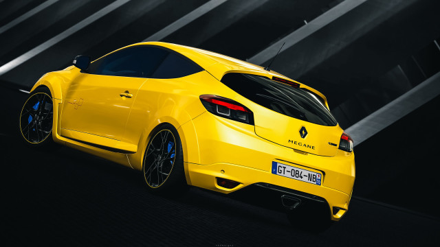 Yellow sports car night street #3 free wallpaper for desktop - medium preview image
