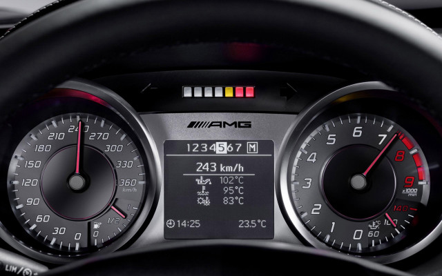 Car dashboard speedometer futurism UI free wallpaper for desktop - medium preview image
