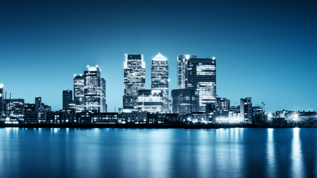 City skyline lake night reflections #3 free wallpaper for desktop - medium preview image