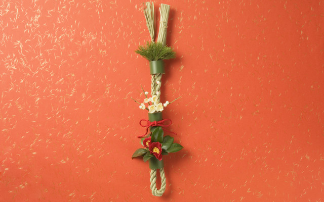 Red wall green white flower free wallpaper for desktop - medium preview image