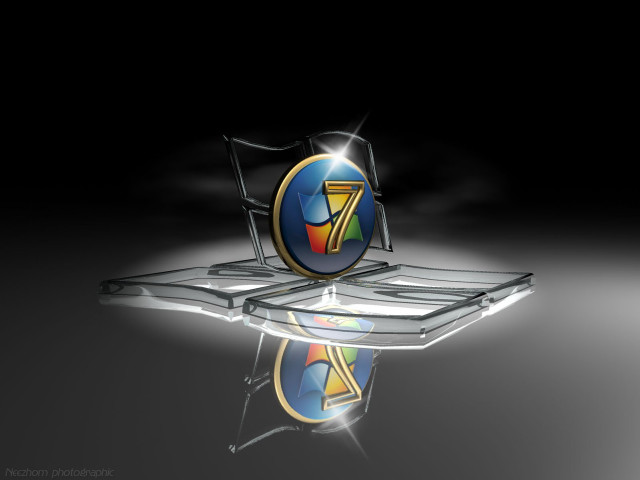 Dark background logo reflection glass free wallpaper for desktop - medium preview image