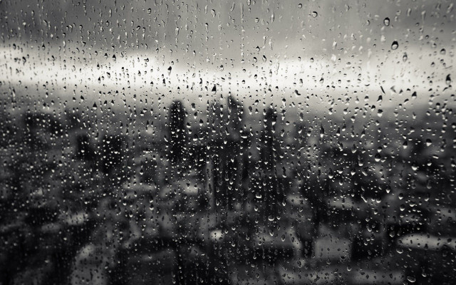 Window rain drops city buildings #2 free wallpaper for desktop - medium preview image