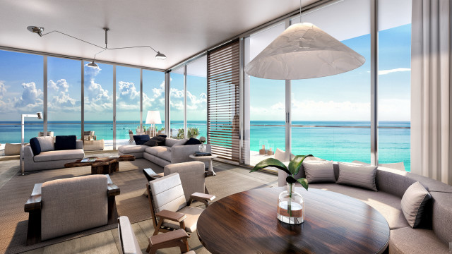 Living room ocean view couch #4 free wallpaper for desktop - medium preview image