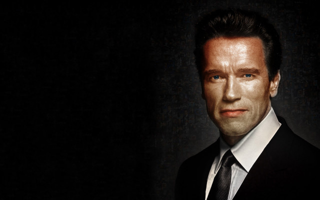 Man in suit black background free wallpaper for desktop - medium preview image