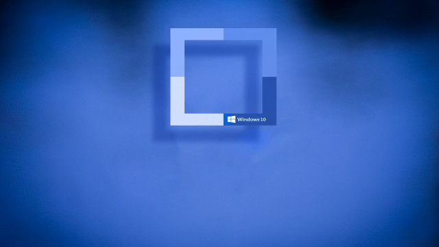 Blue background square object purism free wallpaper for desktop - medium preview image