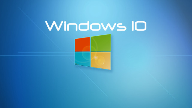 Blue background windows10 logo white free wallpaper for desktop - medium preview image
