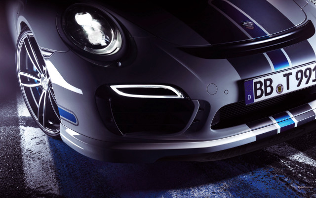 Car blue stripe front bumper free wallpaper for desktop - medium preview image