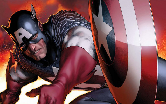 Captain america man shield fireball free wallpaper for desktop - medium preview image