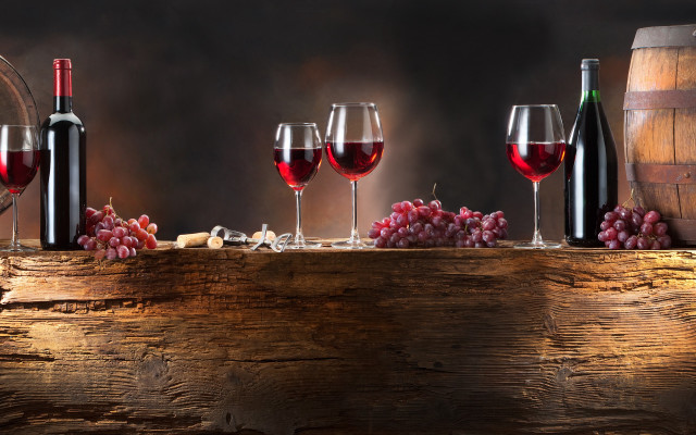 Wine glasses bottle grape still free wallpaper for desktop - medium preview image