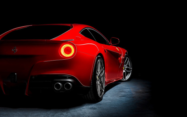 Red sports car black background #2 free wallpaper for desktop - medium preview image