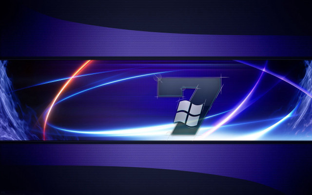 Blue purple background window7 logo free wallpaper for desktop - medium preview image