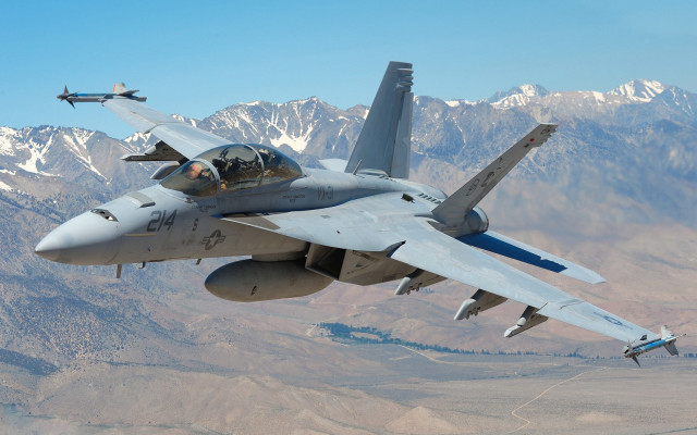 Fighter jet mountains pilot camouflage free wallpaper for desktop - medium preview image