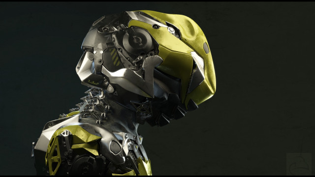 Robot helmet chains mecha military free wallpaper for desktop - medium preview image