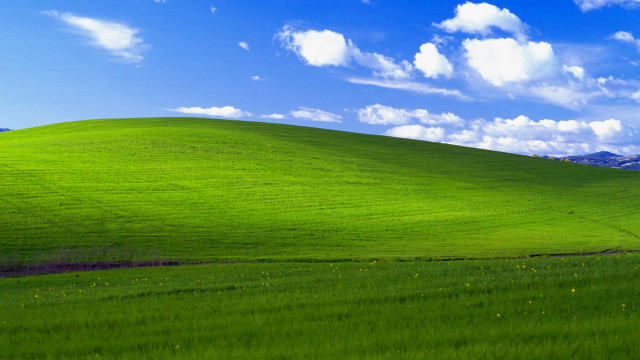 Green field blue sky clouds #10 free wallpaper for desktop - medium preview image
